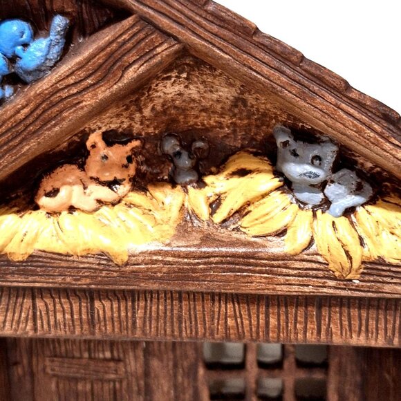 Vintage Ceramic Light Up Nativity Scene With Angel and Baby Jesus Figurines - Picture 13 of 16